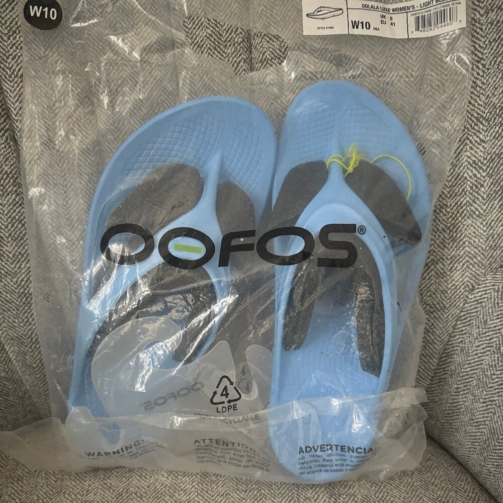 Oofos Oolala Luxe Women's Sandles - Light Blue